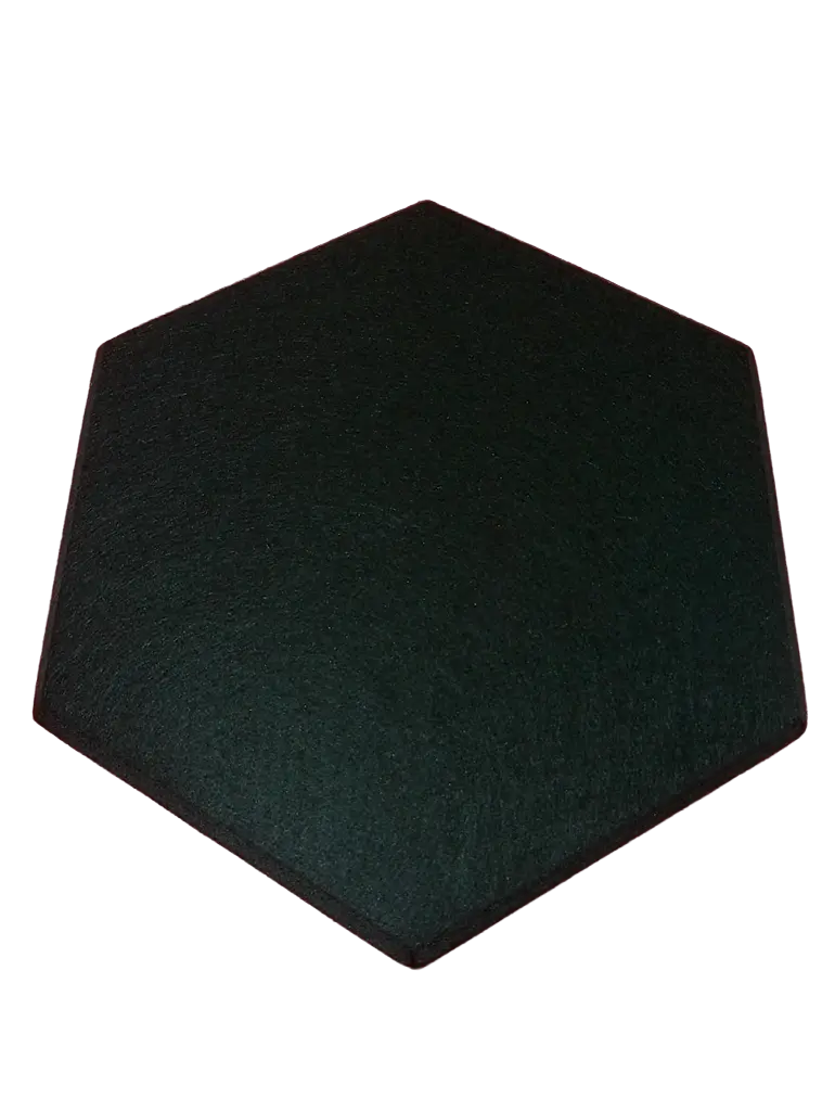 [EAHXG01] Espuma Acústica Hexagonal Alta Densidad De 30x26x1 cm  (Negro)