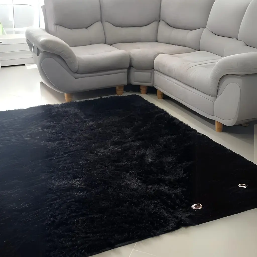 [APCH02] Alfombra Acústica Tipo Peluche (Negro)