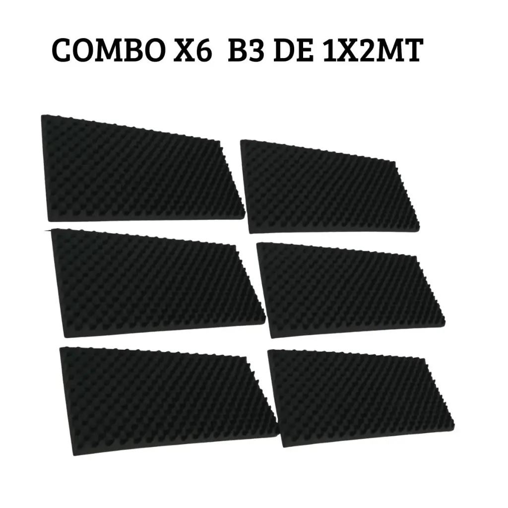 Combos De 6 Unds De Espuma Acustica B3  (100x100)